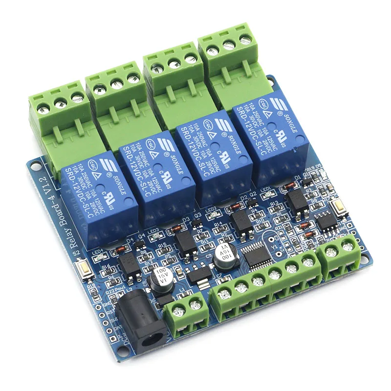 4 сторонний релейный модуль Modbus RTU система сделай сам STM8S103 входа на дороге связь