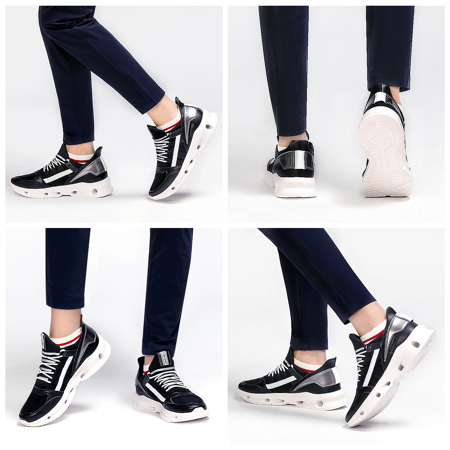 ONEMIX Luxury Sneakers Women Black White Comfortable Breathable Mesh Flats Female Platform Outdoor Sport Running Shoes for Women