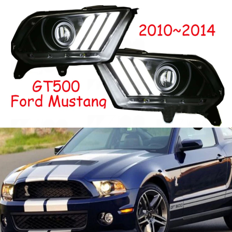 2pcs headlamp10-14 Автомобильный Стайлинг для Ford фары- DRL Объектив двойной луч для Mustang светодиодный фонарь HID Xenon bi xenon объектив авто аксессуары - Цвет: 2pcs headlamp10-14