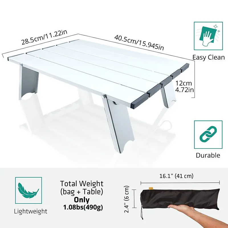 Стол складной-стол для пикника Открытый Кемпинг 7075 ультра-светильник из алюминиевого сплава Лидер продаж
