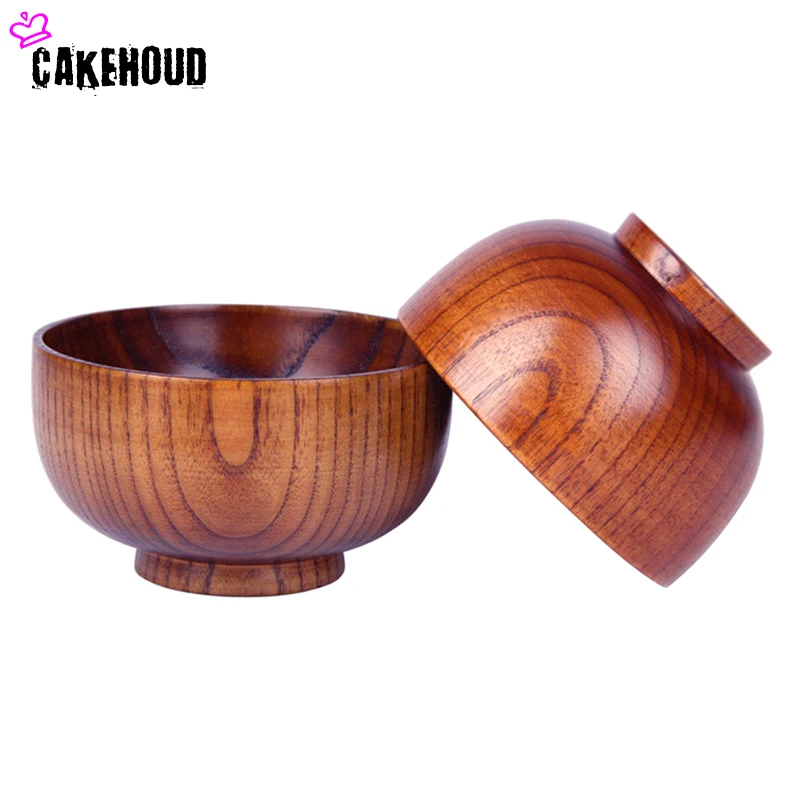 CAKEHOUD Новая натуральная деревянная чаша Jujube суп рисовые миски для лапши детская