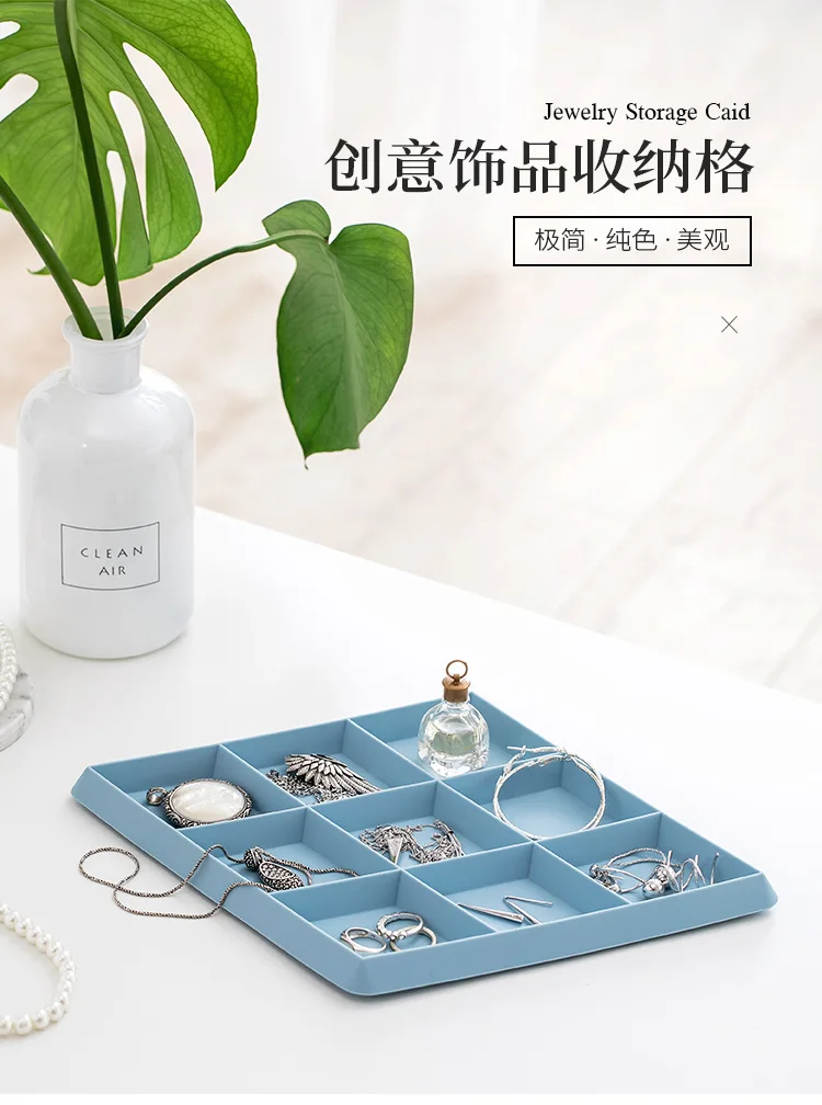 Zuo Dun Judy Multi-functional Desktop Storage Box Creative Accessories Storage Grid Silica Gel Storage Grid Jewelry Box