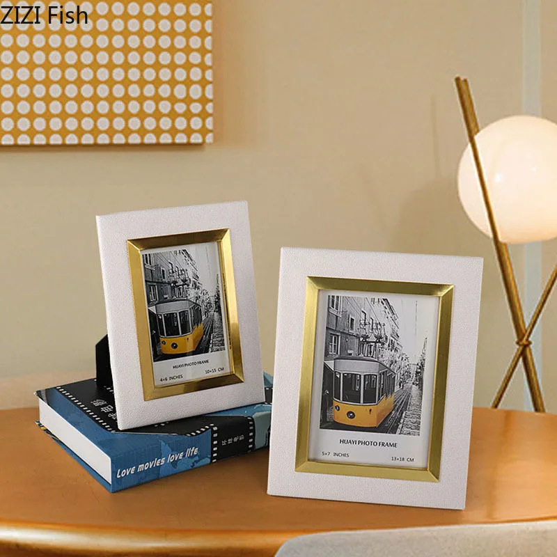 Simplicity Metal Photo Frames Modern Design 6/7 Inch Picture Frame Bedside Table Wedding