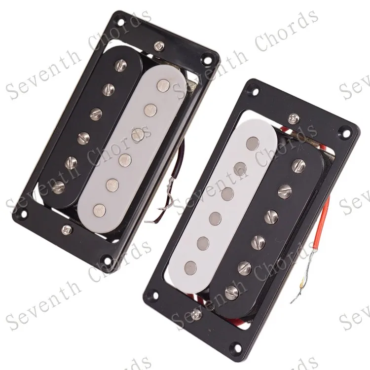 Набор 2 предмета черно-белая зебра двойная катушка Humbucker для сменный фиксатор