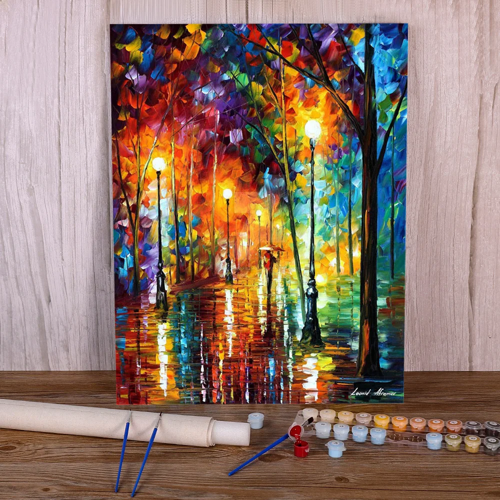 Late Evening Stroll Painting By Numbers Kit Oil Paints 40*50 Canvas