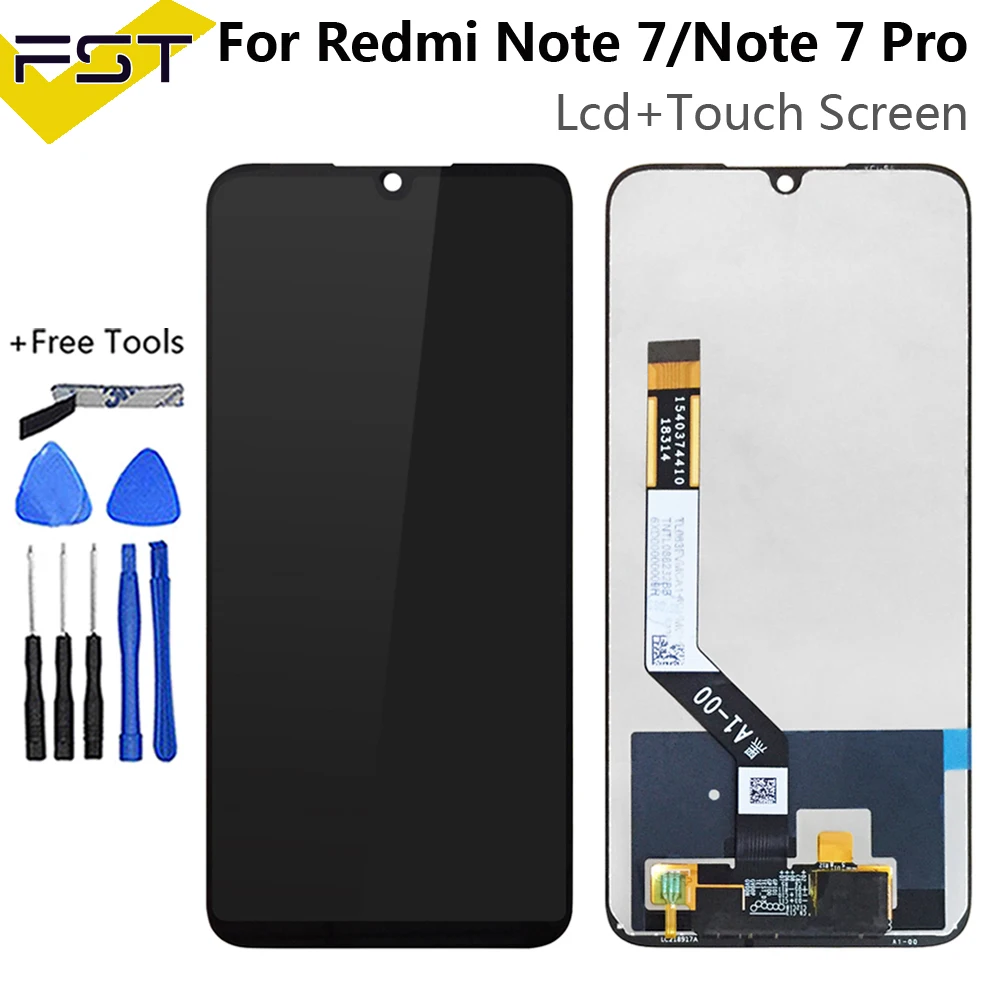 6 3 'черный для XiaoMi Redmi Note 7/Note 7 Pro ЖК дисплей и инструмент ремонта сенсорного