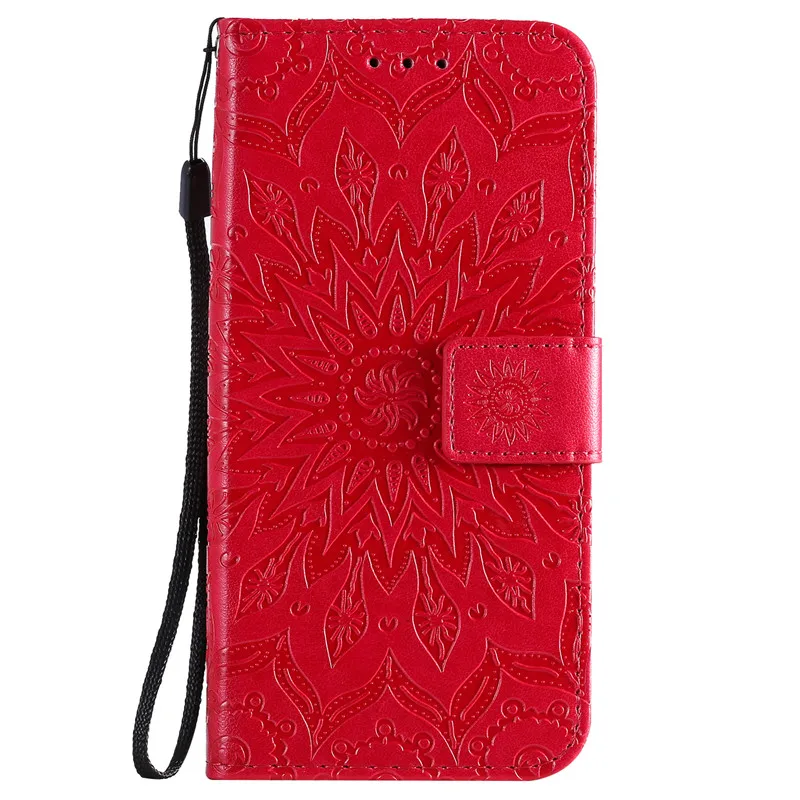 Red Чехол wekays для Motorola Moto E6 Plus, кожаный чехол-подставка с цветочным рисунком для Motorola E6 Plus, чехол-накладка - Цвет: Red