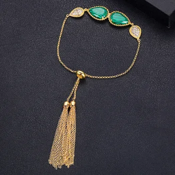 

Janekelly designer Top accessories fashion unique Rope Chain bangle AAA zircon micro pave hand bracelet