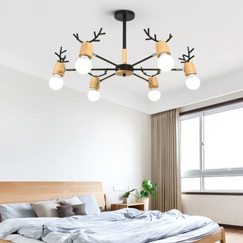 

Nordic creative antler chandelier simple style living room lamp modern bedroom lamp dining room lamp individual lighting