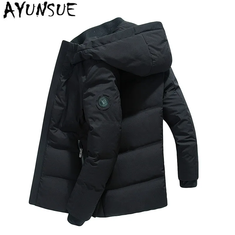 

AYUNSUE Winter Coat Men Plus Size White Duck Down Jacket Korean Puffer Jacket Men Warm Parka Casaco MDYR18D1888 YY1353