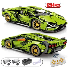 1254 pces cidade moc rc/não-rc super esportes carro de controle remoto de corrida de alta tecnologia veículo blocos de construção tijolos brinquedos para crianças