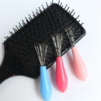 

New Mini Hair Brush Combs Cleaner Embedded Tool Plastic Cleaning Remover Handle Tangle Hair Brush Hair Care Salon Styling Tools