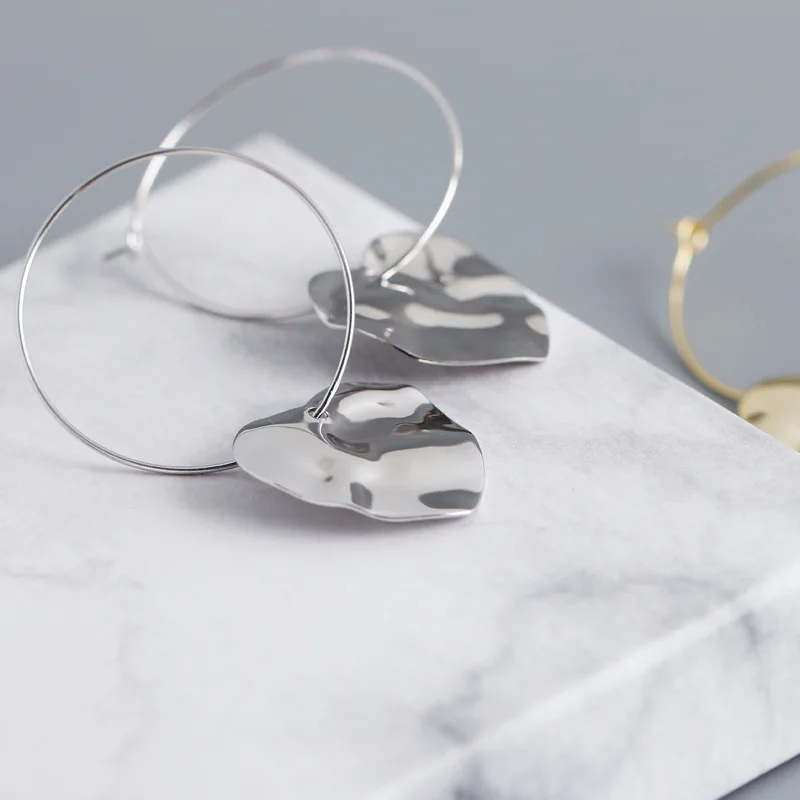 Серьги из серебра 925 пробы, модные, вогнутые, выпуклые, в форме сердца, Преувеличенные, крупные серьги для темпераментных женщин, девушек, серебряные серьги jewe