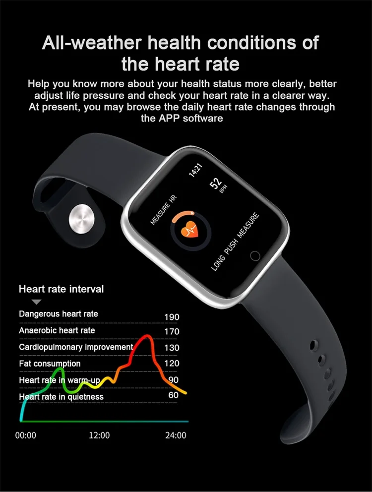 T80 Smart watch Blood Pressure Heart Rate Monitor SmartWatch Waterproof Sport Band Activity Fitness Tracker Clock Men Women Watch (4)