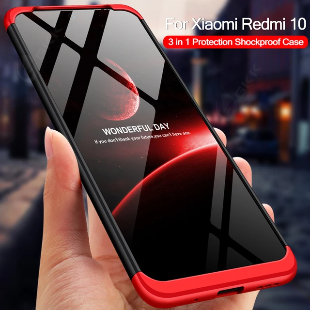 Case antigolpes para Redmi Note 10 y 10S Color Rojo