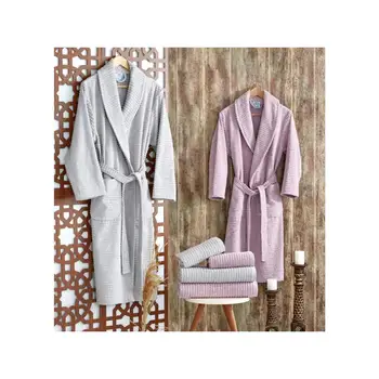 

Sila Lux Family Bathrobe Set Gray Lilac
