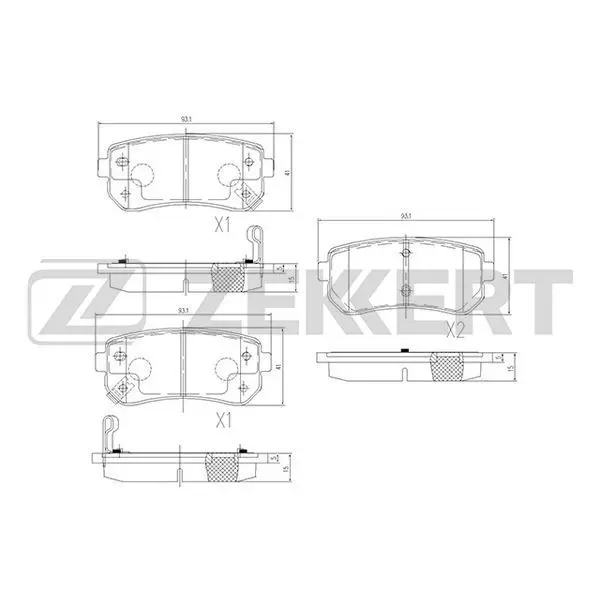 Колодки торм. диск. зад Hyundai Accent III 05- Kia Cee'd I II 0