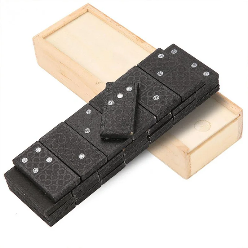 HOT-28Pcs/набор Деревянные домино настольные игры игрушки домино путешествия забавная настольная игра для детей развивающие игрушки для детей Подарки