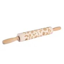 Лазерная гравировка печать Рождественский рулон булавка для печенья рулон скалка для рождественской елки узор для приготовления лапши и выпечки