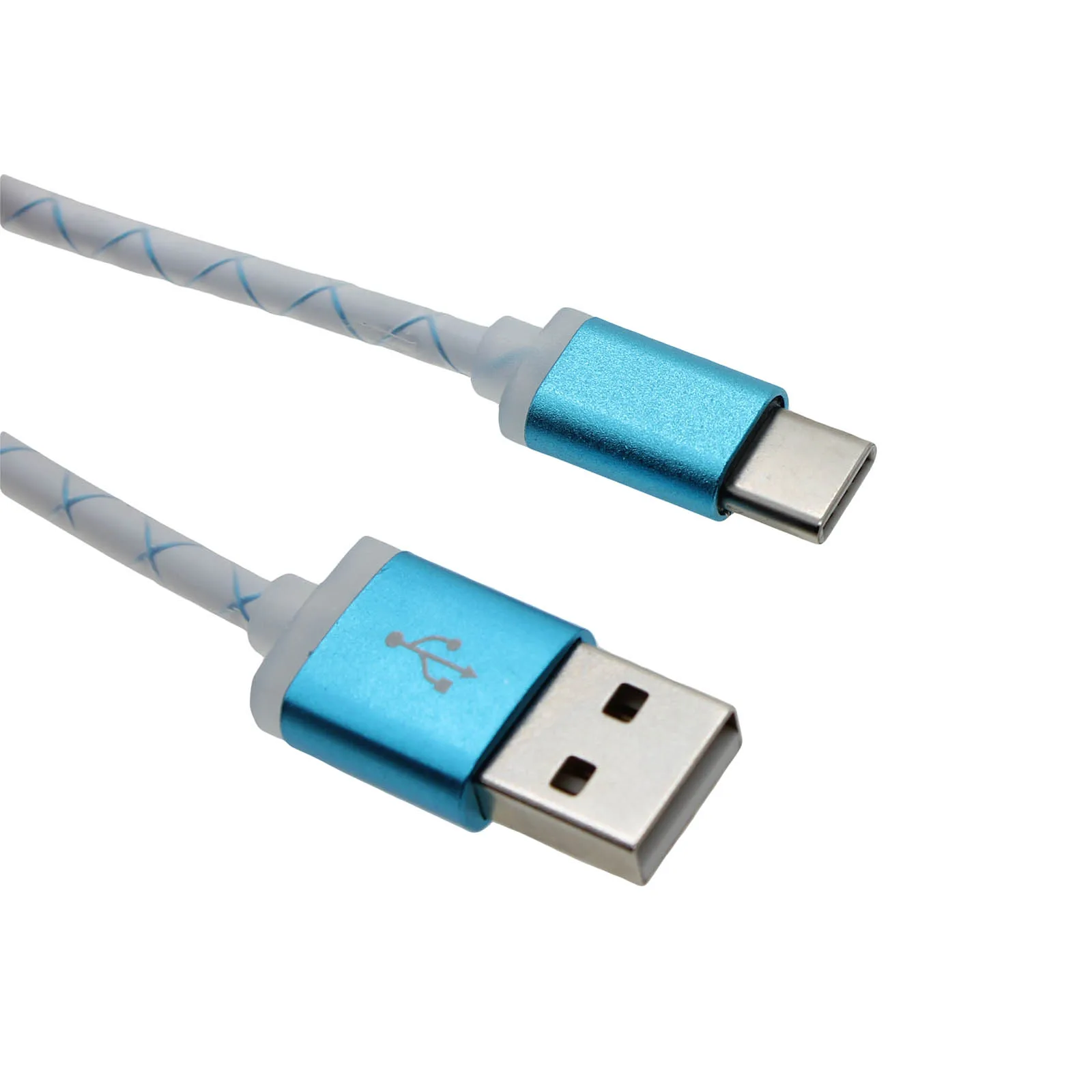 USB 3,1 type C штекер для 2,0 передачи данных зарядный кабель синхронизации алюминиевая головка синий стабильный