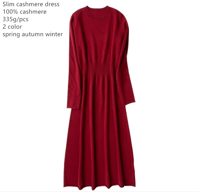 naizaiga 100% cashmere solid Slim dress Women's long sleeve spring autumn sweater YLM11 | Женская одежда