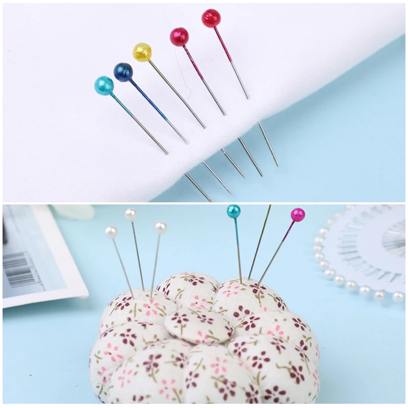 480Pcs Sewing Pins Straight Pins Head Pins Colorful White Round Pearl Head  Dressmaking Quilting Pins Sewing Accessories Crafts - AliExpress