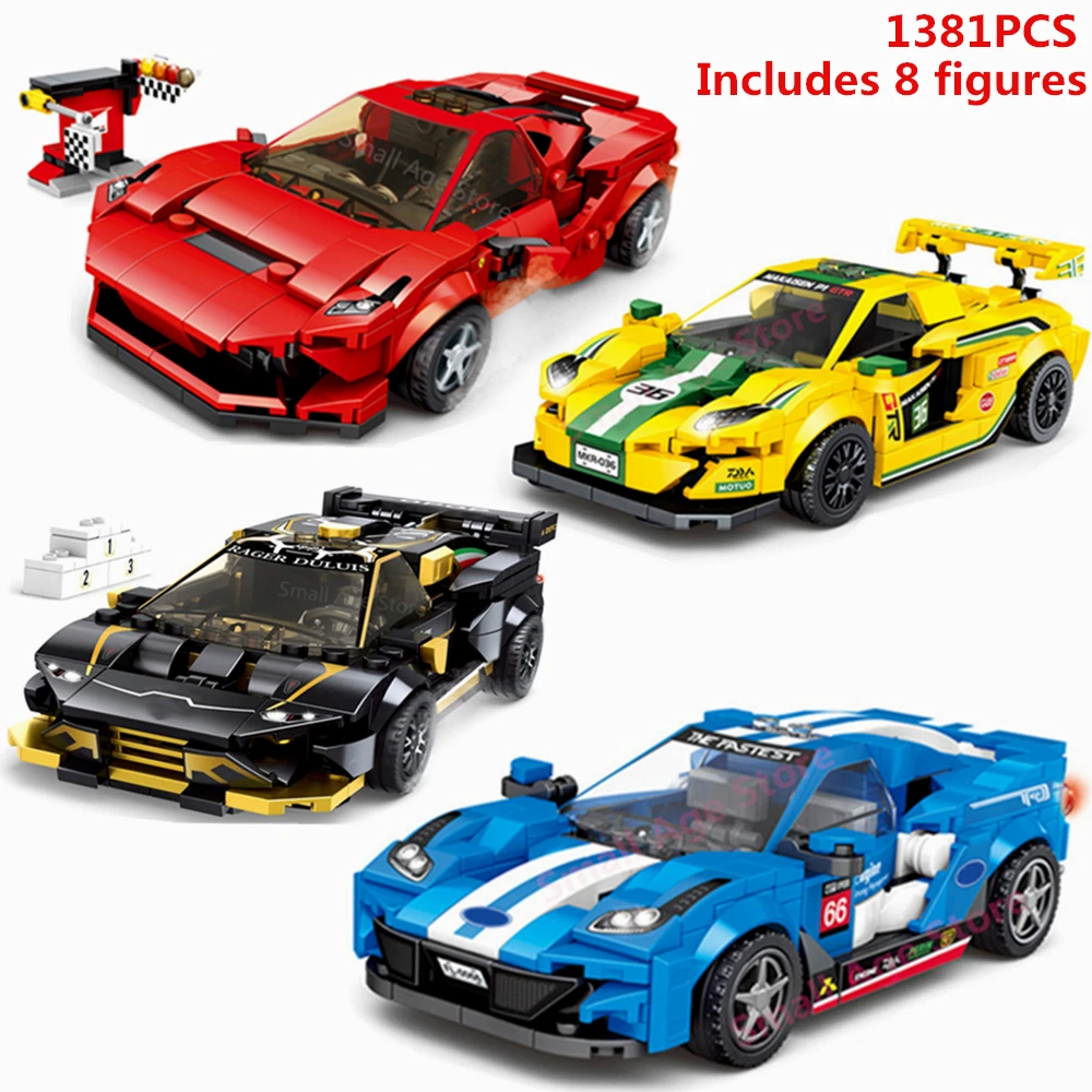 Новая техника скоростной чемпион строительные замки Nricks Race F8 Tributolys модель