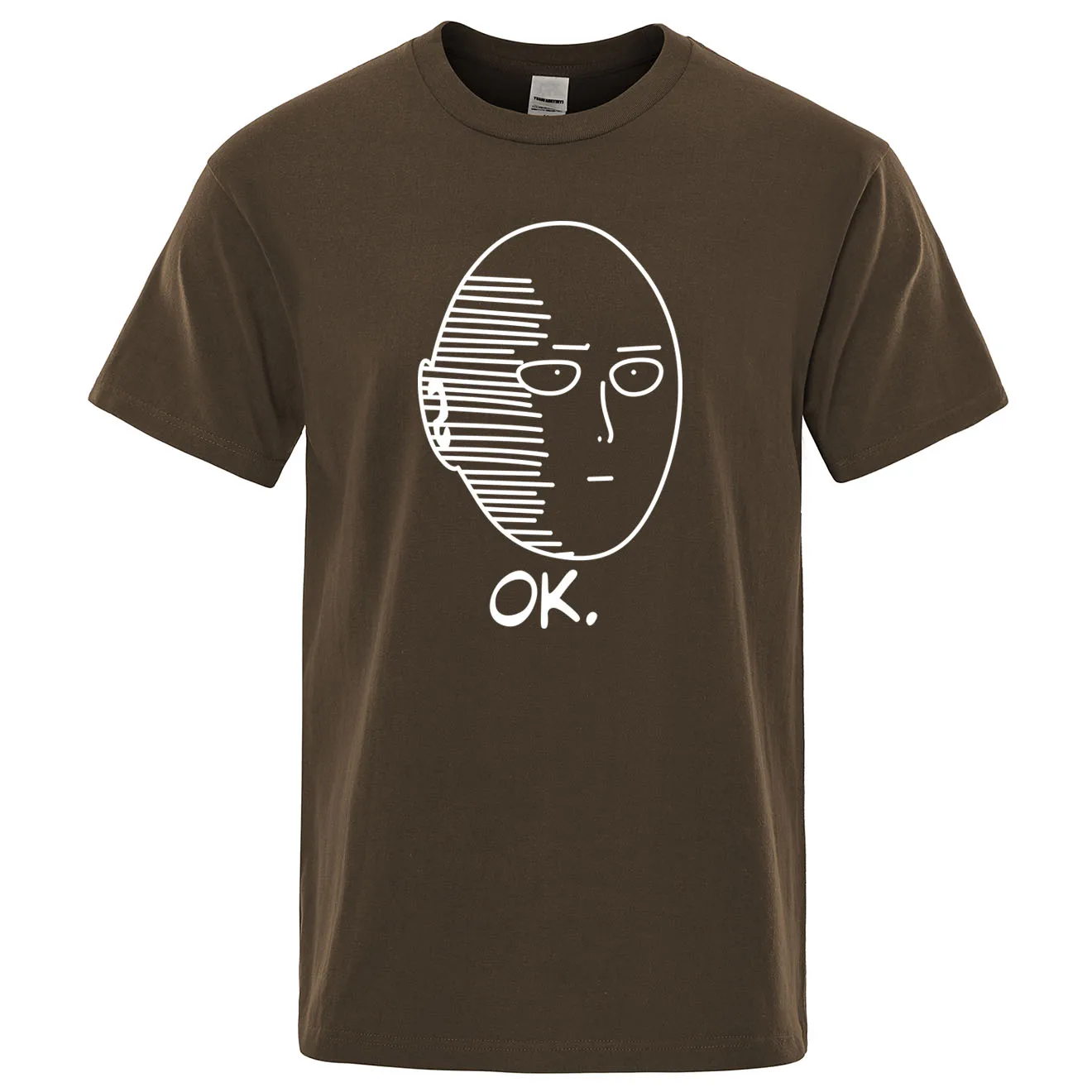 

One Punch Man Saitama Sensei Mens T Shirt Japanese Anime 100% Cotton T-shirt Summer Casual O-Neck Tshirt Men Harajuku Streetwear