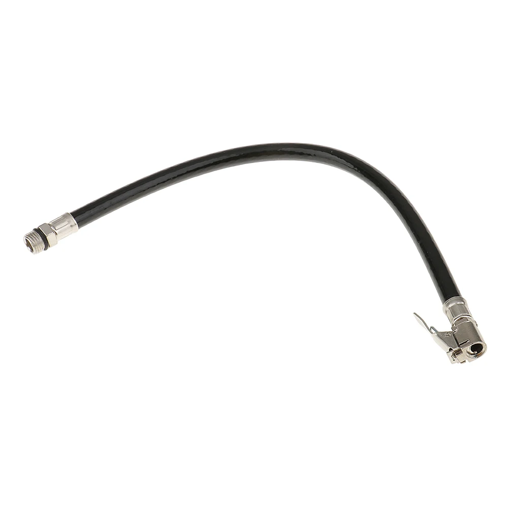37mm Motorcycle Car Tyre Air Pump Inflator 1/4' Rubber Air Pipe Hose & Zinc Valve 8mm Inlet Diameter