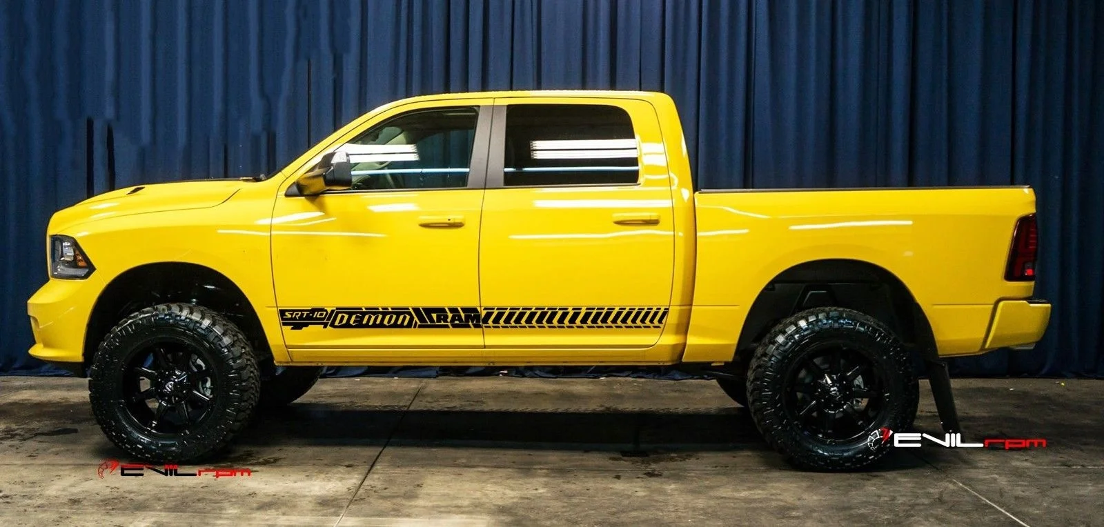 Для 1 комплекта/2 шт боковые наклейки-полоски, наклейка, комплект Dodge Ram двери полосы 2009- srt демон пользовательский Автомобиль Стайлинг