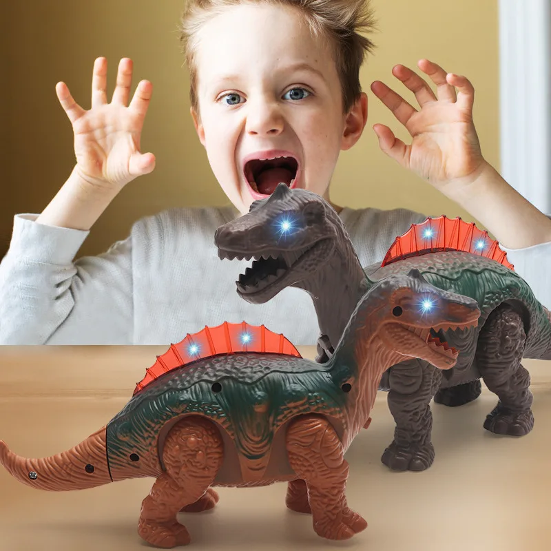 Игрушка с имитацией динозавра, электрическая светящаяся игрушка, Jurassic Gong Ji, модель животного, стойло,, игрушка