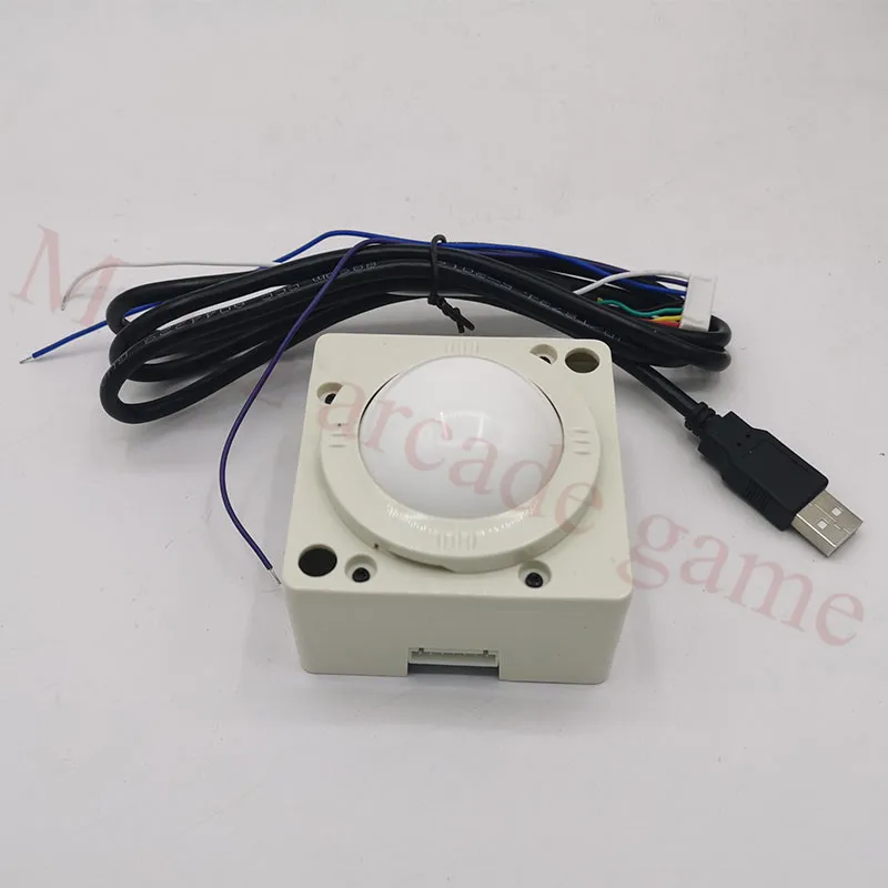 2 ''Di Diametro Rotondo Bianco Trackball Con Connettore Usb Giochi Arcade Parti Del Mobile Arcade Trackball Per Arcade Video Game