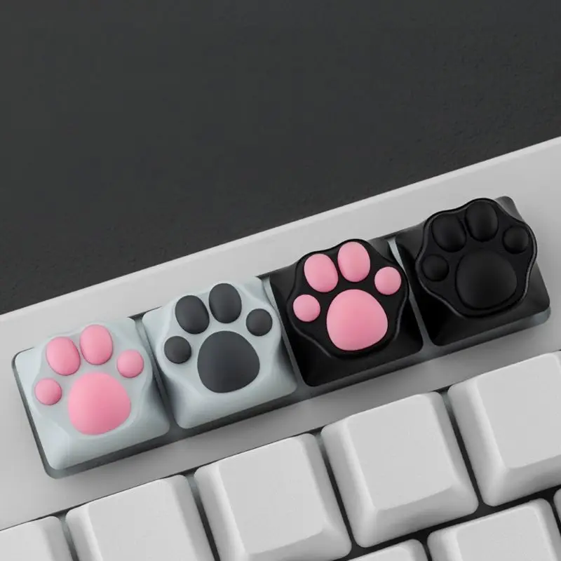 Индивидуальные ABS Силиконовые Kitty Paw Artisan Cat лапы Pad клавиатуры keyCaps для Cherry MX