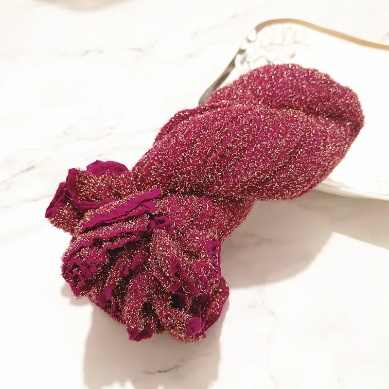 Wine red 2 Pieces 2 шт золото/серебро нейлон чулок цветы материал DIY шелковые колготы изготовление моделирования цветы ручной работы Ронд домашний Цветочный декор - Цвет: Wine red 2 Pieces
