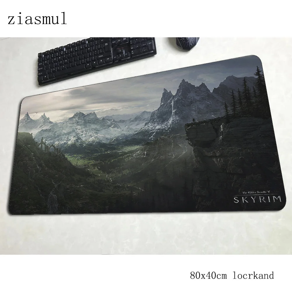 Коврик для мыши skyrim 800x400x3 мм коврики xl Коврик для компьютерной мыши игровые аксессуары великолепные игровые коврики и чехлы игры pc gamer