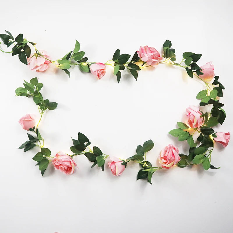 Rose vine garland with lights Clearance