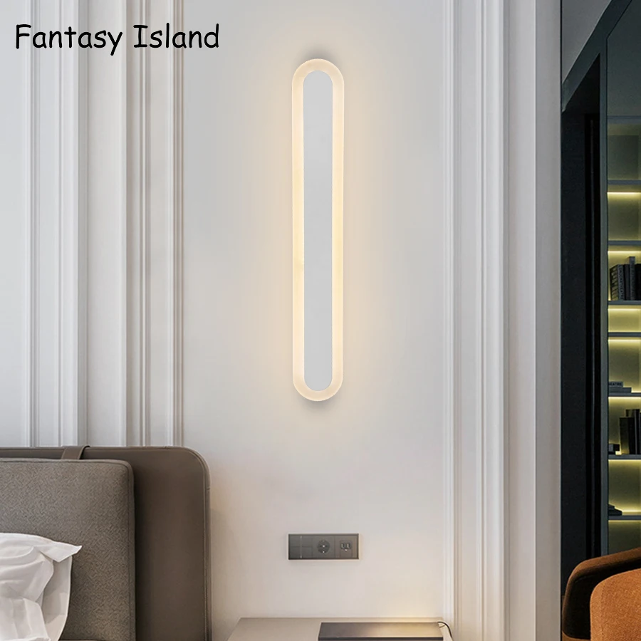 

LED Wall Lamp Long Shape lamp Bedroom Living Room Stairway Up and Down Lighting Sofa background minimalist Decoration Fixtures