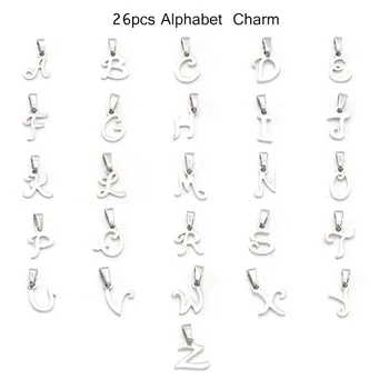 

DIY accessories Initial Customized Letter Necklace Stainless steel Name Jewelry For Women Accessories Girlfriend Gift 5 pieces