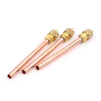 

10pcs Air Conditioner Refrigeration Access Valves 6mm OD Copper Tube Filling Parts