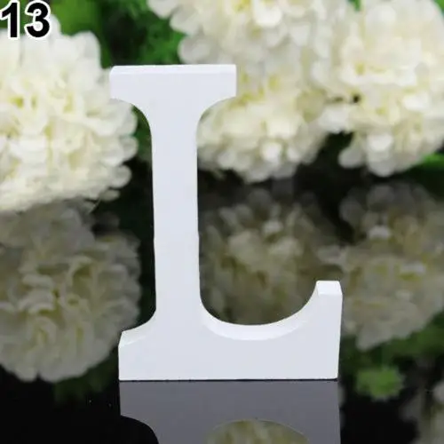 Wooden Letter wedding decoration Alphabet Word Wood White English Letters For Kids Boy Girls Baby Shower Happy Birthday Wedding - Цвет: 3