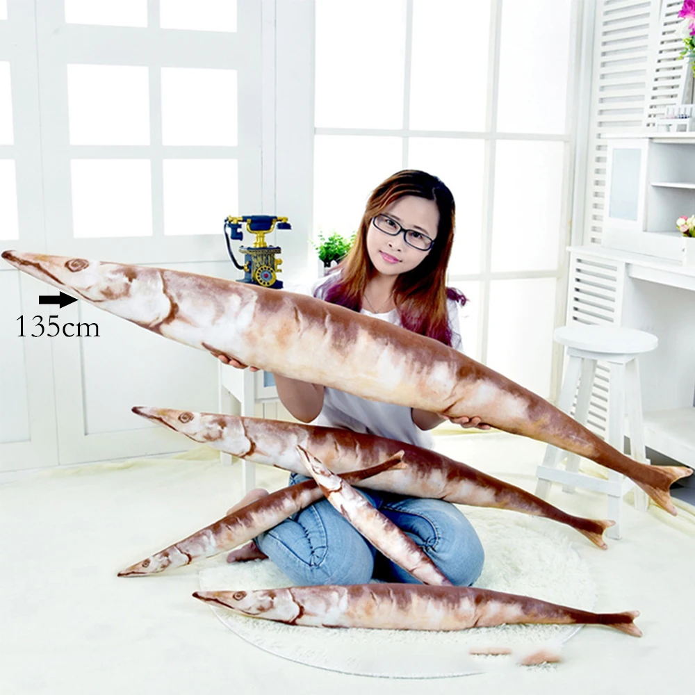 

Солёная saury fish соленая Подушка-рыба, креативная плюшевая мягкая плюшевая игрушка 55-135 см 1 шт. WJ184