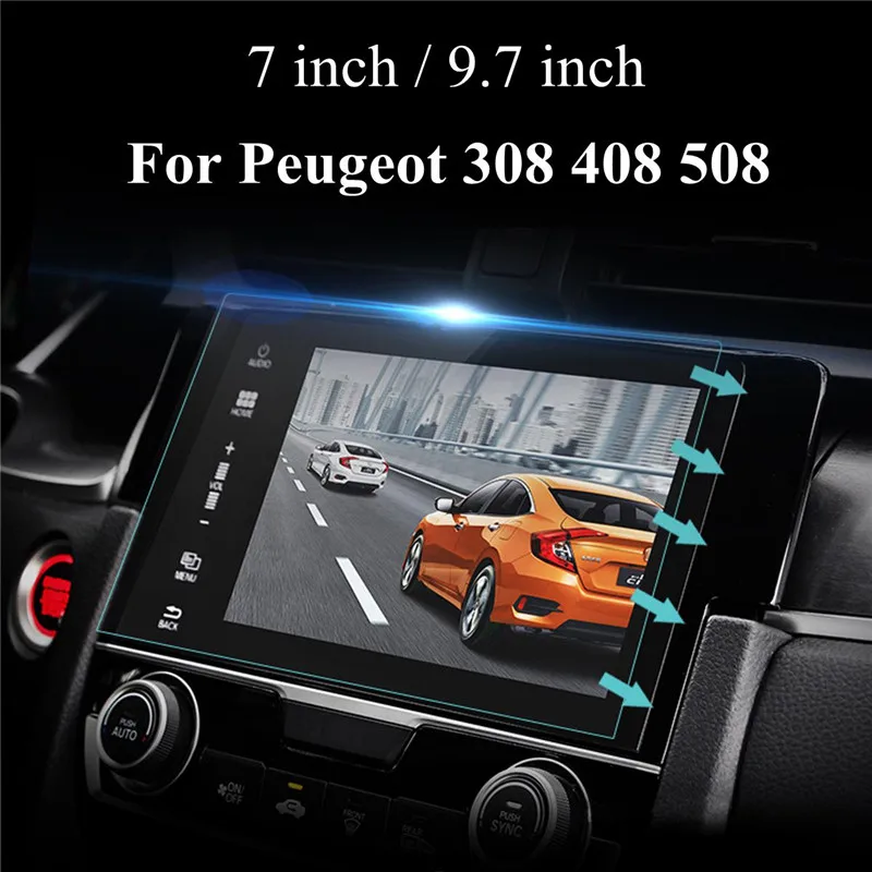 8 дюймов gps навигации Экран закаленное Сталь Защитная пленка для peugeot 308 408 508 208 308S Сталь пленка для новой энергии навигации