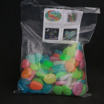 

100pcs Glow in the Dark Garden Pebbles Glow Stones Rocks for Walkways Garden Path Patio Lawn Garden Yard Decor Luminous stones