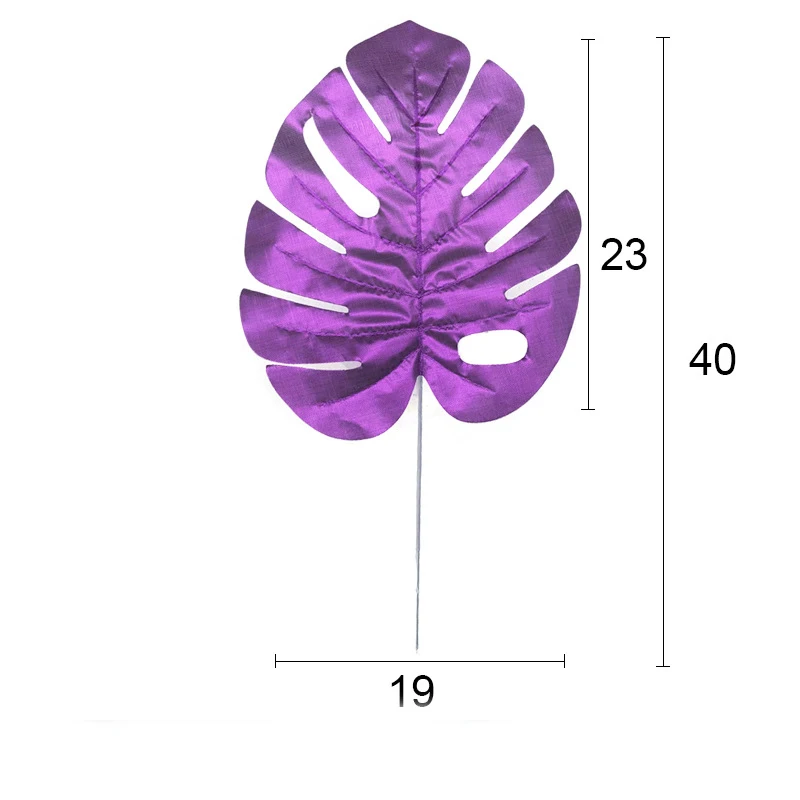 Как настоящие искусственные Пальмовые Листья пластиковое искусственное растение тропические листья большой Monstera Зеленый черепаха лист для Гавайских вечерние Декор - Цвет: 26