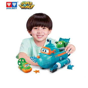 

AULDEY Super Wings New Season Willy's Submarine Undersea Boat with Sound Music Light Set Toy Deformation Action Figure Toys