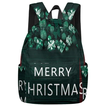 

Christmas Theme Backpack For Teenage Travel Bags School Bags Backpack Interior Key Chain Holder