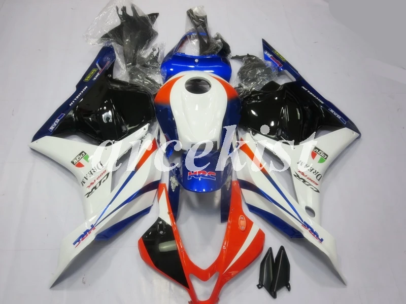 4 подарки литьевая Форма ABS Полный обтекатели Подходит для HONDA CBR600RR F5 2009 2010 2011 2012 09 10 11 12 набор кузова белый синий