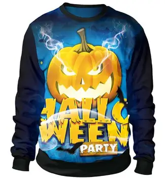 

Source Amazon Hot Sale Halloween 3D Pumpkin Head Print Round Collar Couple