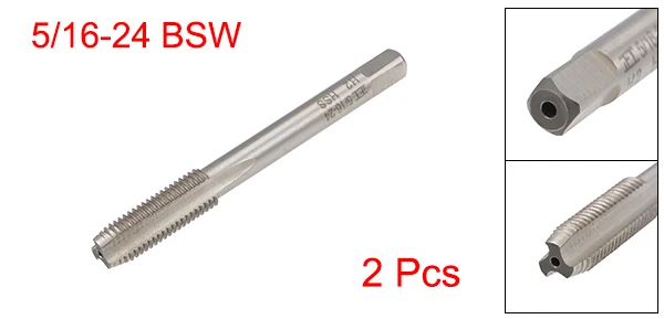 Uxcell Imperial машинный кран BSW шаг резьбы 3-4 прямые флейты H2 высокоскоростной стальной винт резьбовые краны сверла для резки