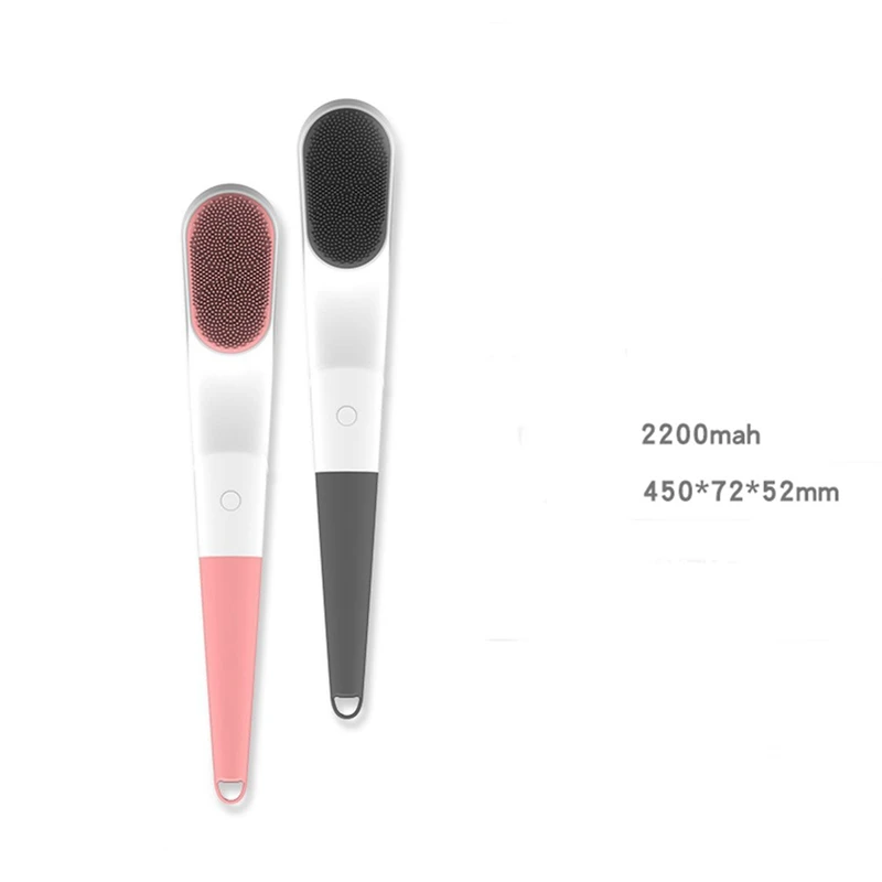 HOT Long Handle Ultrasound Massage Bath Brush Electric Bath Body Shower Spin SPA Massage Shower Brush Cleaning Scrubber